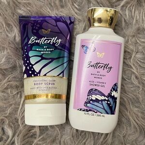 BBW BUTTERFLY SHOWER GEL/SCRUB NWT